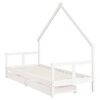 vidaXL Estructura cama ni&ntilde;os con cajones madera pino blanco 80x200 cm