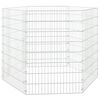 vidaXL Recinto animales corral 6 paneles hierro galvanizado 54x80 cm