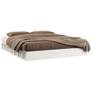 vidaXL Estructura de cama de madera maciza 140x200 cm