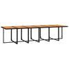 vidaXL Juego comedor jard&iacute;n 13 pzas con cojines rat&aacute;n sint&eacute;tico negro