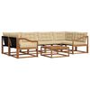 vidaXL Conjunto de sof&aacute;s de exterior 7 uds. Natural y Beige