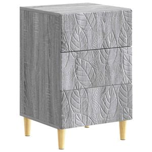 vidaXL Mesita de Noche Sonoma gris 43 x 41 x 66,5 cm