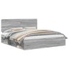vidaXL Estructura de cama con cabecera Gris Sonoma 200 x 200 cm