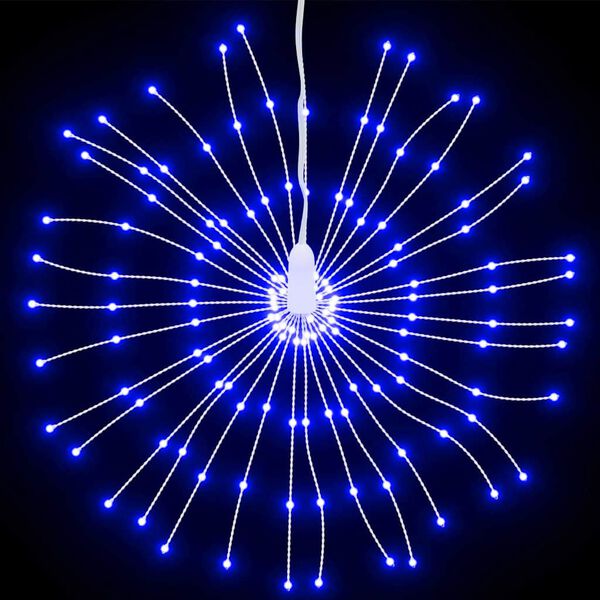 vidaXL Luces de Navidad de estrellas 4 uds 140 LED azul 17 cm