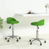 vidaXL Sillas de comedor giratorias 2 unidades cuero sint&eacute;tico verde