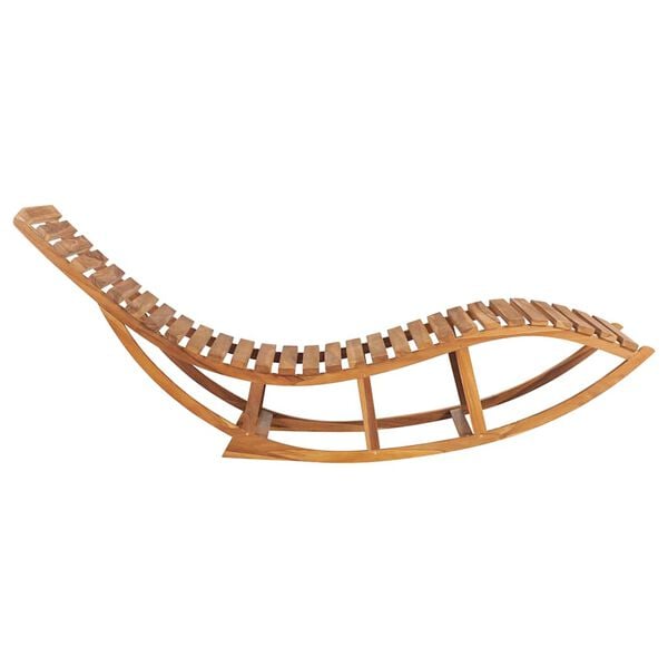 vidaXL Tumbona mecedora con coj&iacute;n madera maciza de teca