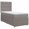 vidaXL Cama box spring con colch&oacute;n con cabecera Topo 90 x 190 cm Tela