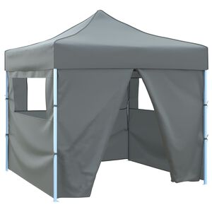 vidaXL Carpa pleglable Pop-Up con 4 paredes antracita 3x3 m