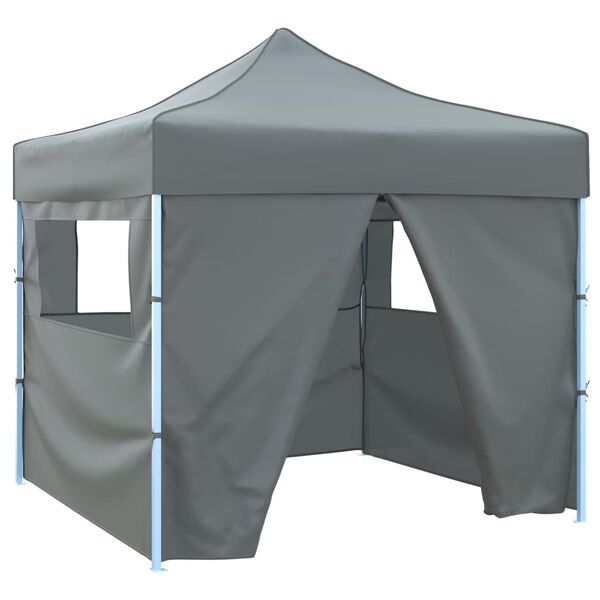 vidaXL Carpa pleglable Pop-Up con 4 paredes antracita 3x3 m