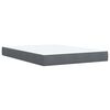 vidaXL Cama box spring con colch&oacute;n terciopelo gris oscuro 140x190 cm