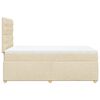 vidaXL Cama box spring con colch&oacute;n tela color crema 120x200 cm