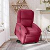 vidaXL Sillón eléctrico reclinable elevable de terciopelo rojo tinto