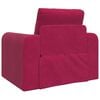 vidaXL Sof&aacute; cama Rojo vino 98 x 71 x 83 cm Terciopelo