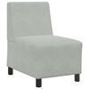 Sof&aacute; modular vidaXL sin brazos gris claro 55 cm terciopelo