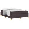vidaXL Estructura de cama con colch&oacute;n Marr&oacute;n Oscuro 160 x 200 cm tela