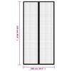 vidaXL Mosquiteras para puerta bloque magn&eacute;tico 2 uds negro 220x100 cm