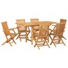 vidaXL Conjunto de Comedor de Jard&iacute;n 7 uds. Marr&oacute;n