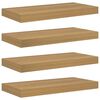 vidaXL Estante de pared con almacenamiento 4 pcs Marr&oacute;n 50 x 23 x 4 cm