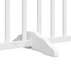 vidaXL Puerta de perros plegable 4 paneles madera abeto blanco 320 cm