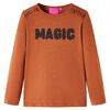 Camiseta infantil de manga larga color co&ntilde;ac 116