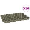 vidaXL Rejillas para c&eacute;sped 16 unidades pl&aacute;stico verde 60x40x3 cm
