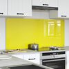 vidaXL Salpicadero de cocina 2 pcs Amarillo 70 x 60 cm vidrio templado