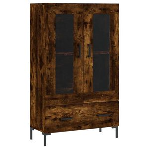 vidaXL Aparador alto madera de ingenier&iacute;a roble ahumado 69,5x31x115 cm