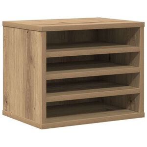 vidaXL Organizador de Escritorio Roble artisan 36 x 26 x 29,5 cm