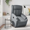 vidaXL Sill&oacute;n reclinable elevable el&eacute;ctrico de cuero sint&eacute;tico gris