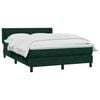 vidaXL Cama box spring con colch&oacute;n terciopelo verde oscuro 160x210 cm