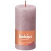 Bolsius Velas r&uacute;sticas Shine 8 unidades rosa ceniza 100x50 mm