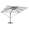 vidaXL Parasol Roma de Brazo Lateral Beige y Negro 352 x 251 x 265 cm