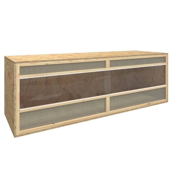 vidaXL Terrario de madera contrachapada 144x46x48 cm