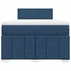 vidaXL Cama box spring con colch&oacute;n tela azul 120x200 cm