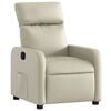 vidaXL Sill&oacute;n reclinable de cuero sint&eacute;tico crema