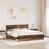 vidaXL Estructura de cama con cabecera Madera vieja 200 x 200 cm