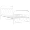 vidaXL Estructura cama sin colchón con estribo metal blanco 107x203 cm