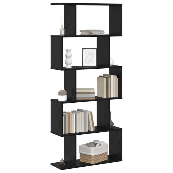 vidaXL Librer&iacute;a Roble Negro 70 x 24 x 161 cm Madera de ingenier&iacute;a