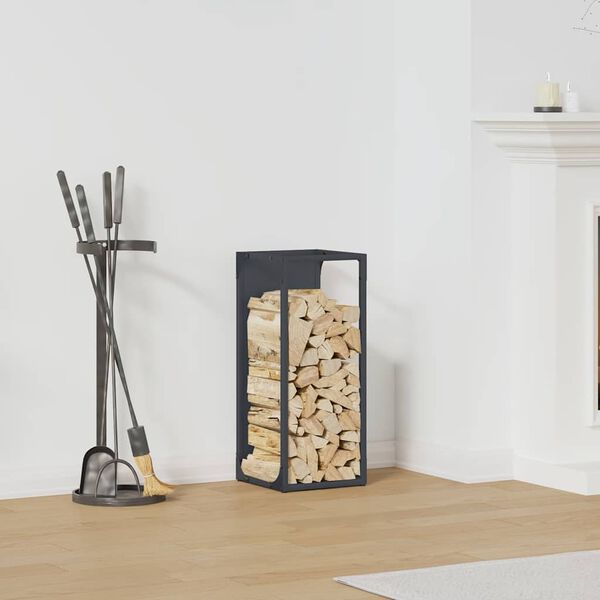 vidaXL Le&ntilde;ero antracita 25x25x60 cm Acero laminado en fr&iacute;o