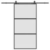 vidaXL Puerta corredera herrajes negro 102,5x205 cm vidrio templado