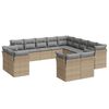 vidaXL Set sof&aacute;s de jard&iacute;n con cojines 13 pzas rat&aacute;n sint&eacute;tico beige