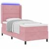 vidaXL Cama tipo Box Spring con colch&oacute;n Rosa 90 x 200 cm Terciopelo