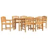 vidaXL Juego de comedor de jard&iacute;n 7 piezas madera maciza de teca