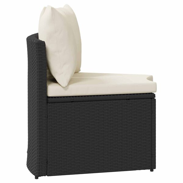 vidaXL Juego de Sof&aacute; 2 pcs Negro