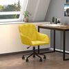 vidaXL Silla de oficina giratoria de terciopelo amarillo