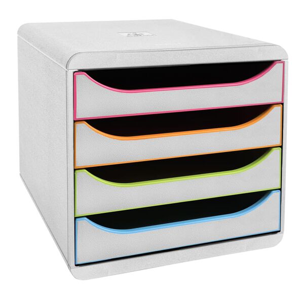 Exacompta Set de cajones para escritorio Black Office 4 cajones blanco