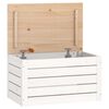 vidaXL Caja de almacenaje madera maciza de pino blanco 59,5x36,5x33 cm