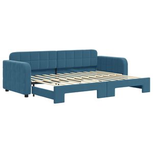 vidaXL Sof&aacute; cama nido terciopelo azul 80x200 cm
