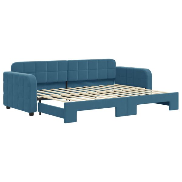 vidaXL Sof&aacute; cama nido terciopelo azul 80x200 cm