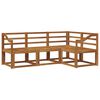 vidaXL Conjunto de sof&aacute;s de exterior 4 pcs Natural